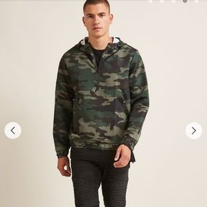 Camo Print Anorak Jacket